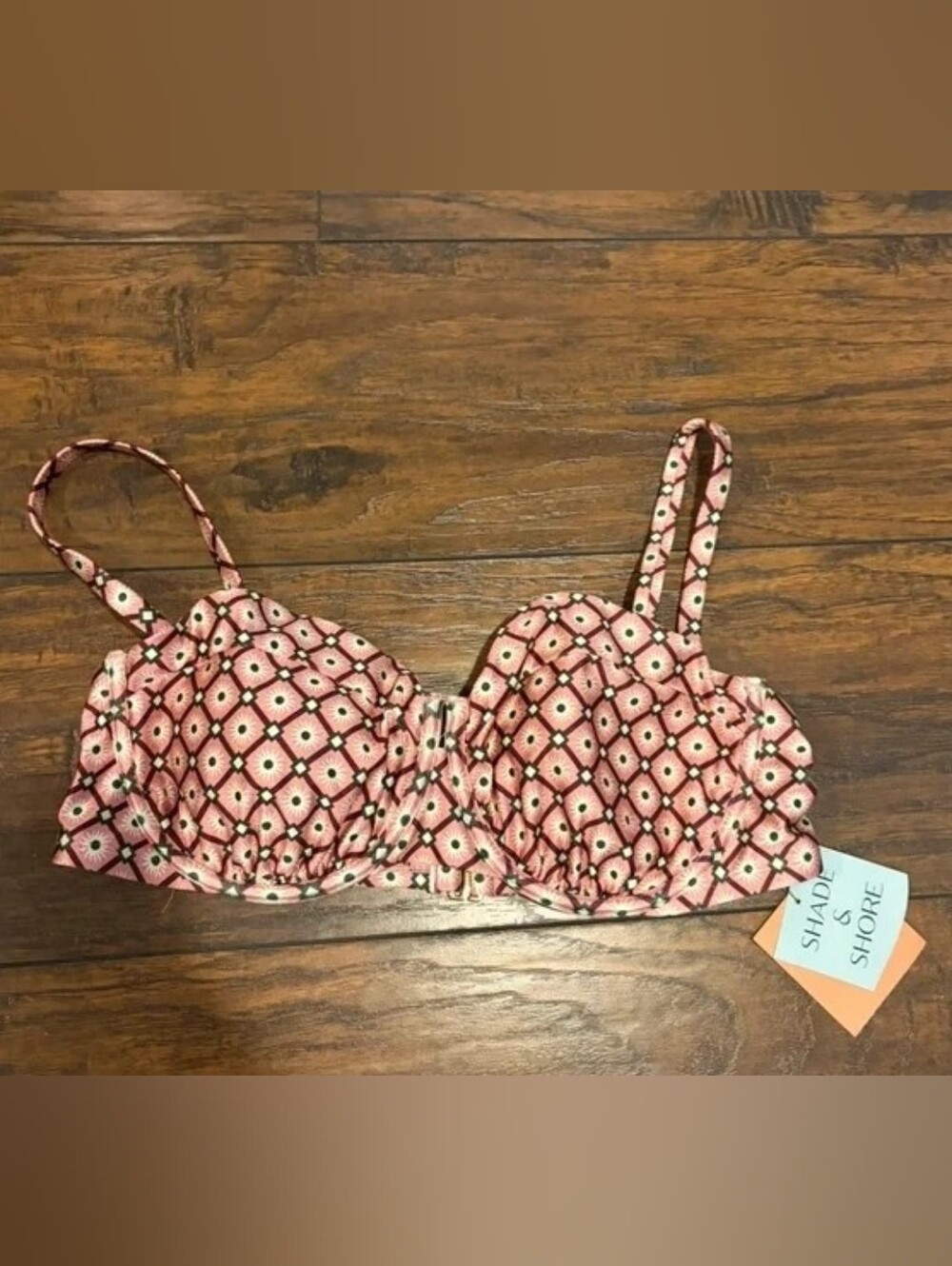 Shade & Shore Teal Crochet Triangle Bikini Set
